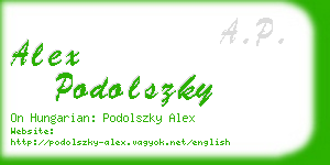 alex podolszky business card